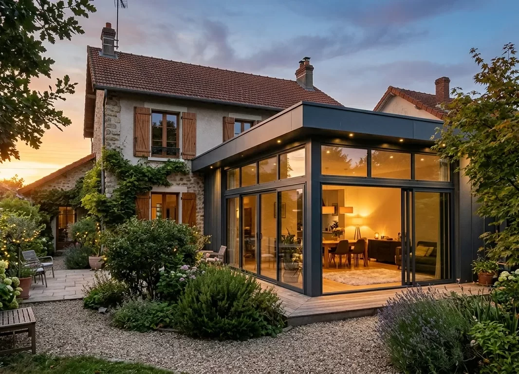 Extension de maison lumineuse et moderne en Seine-et-Marne