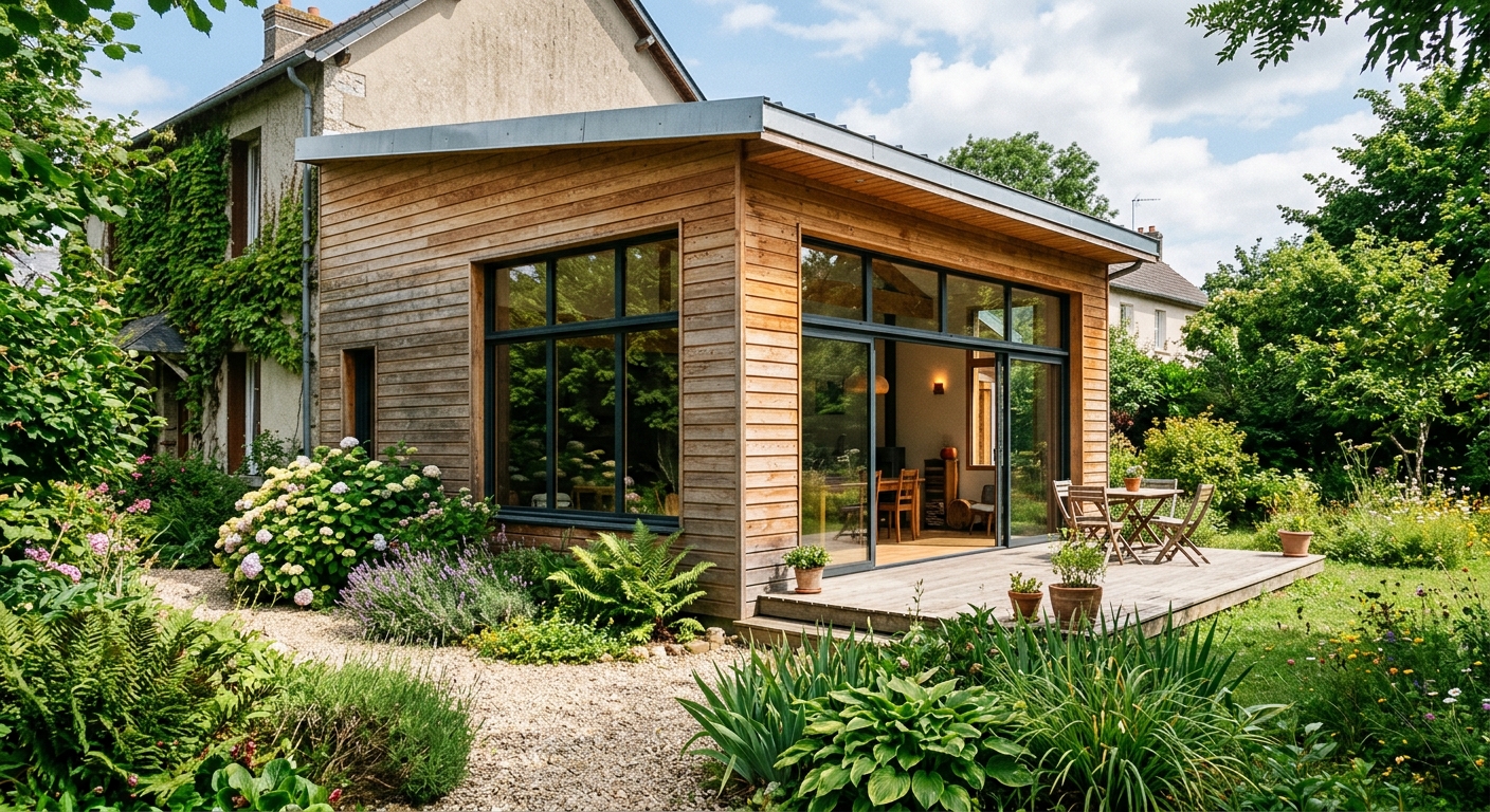Extension de maison en ossature bois