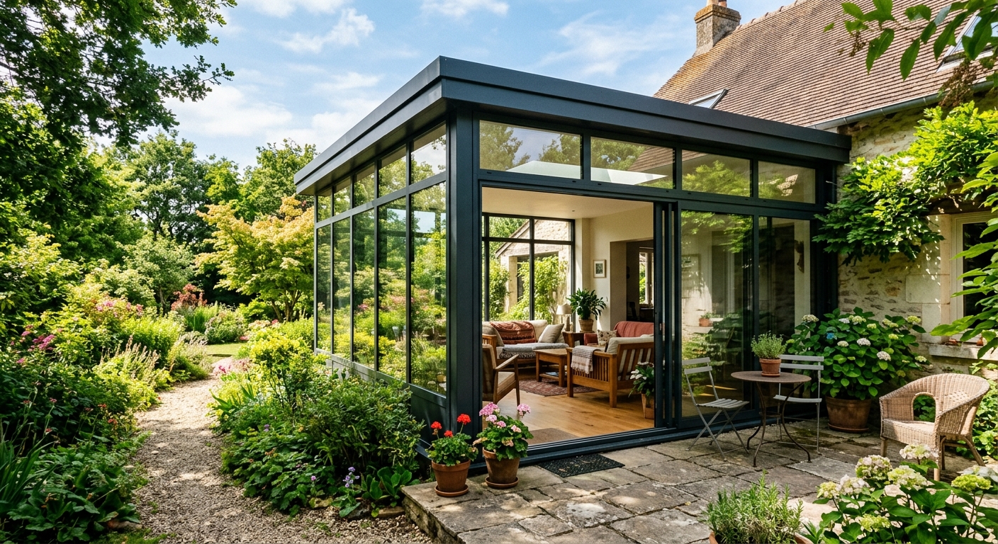 Superbe extension de maison moderne lumineuse à Yèbles