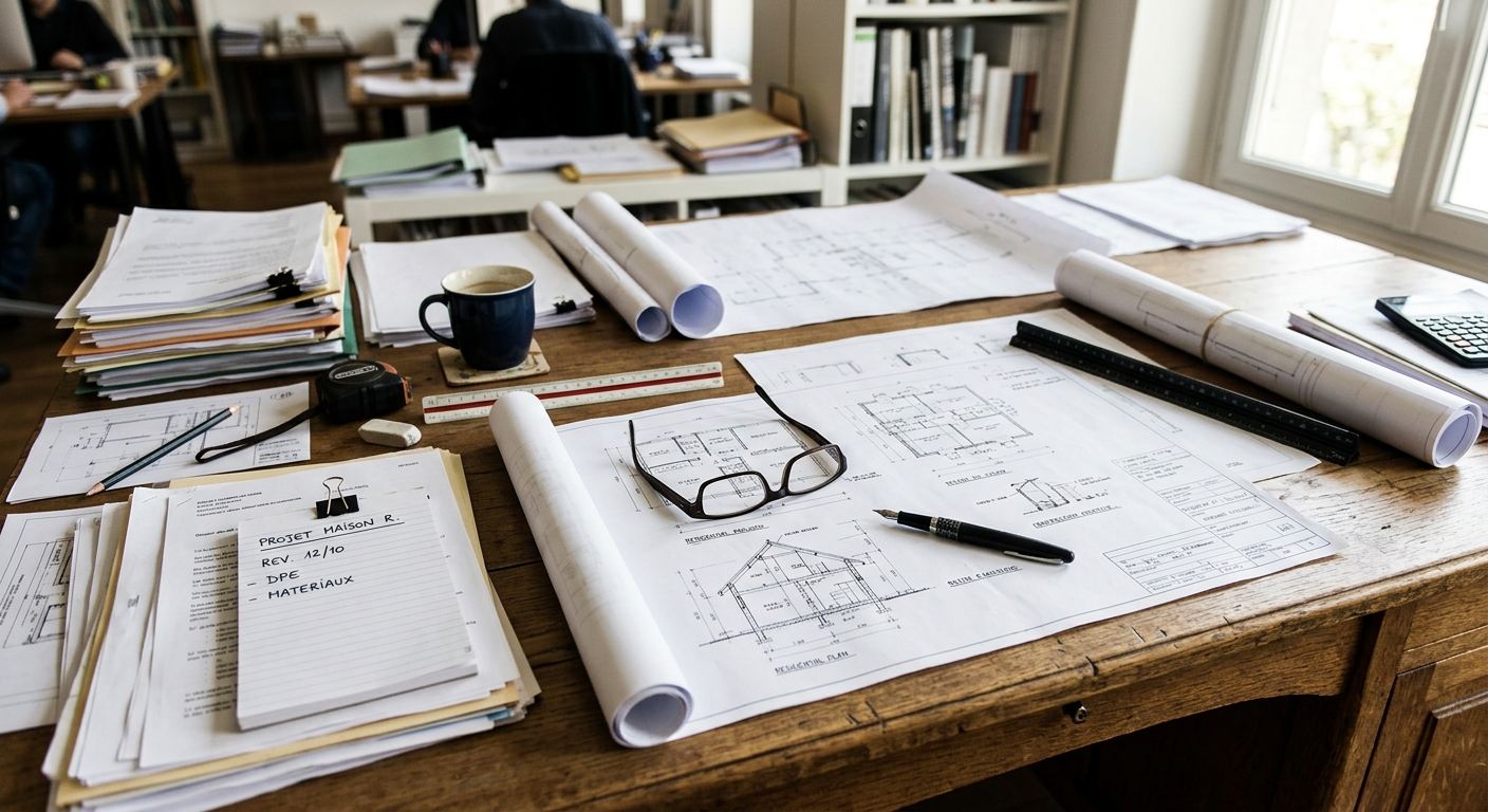 Dossier administratif et plans pour extension de maison